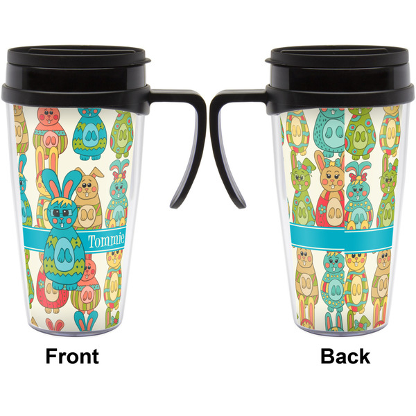 Fun Easter Bunnies Travel Mug with Black Handle - Approval