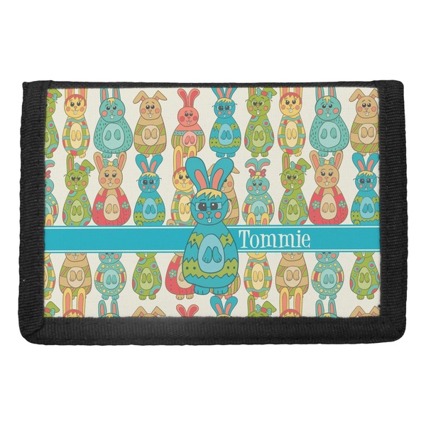 Custom Fun Easter Bunnies Trifold Wallet (Personalized)