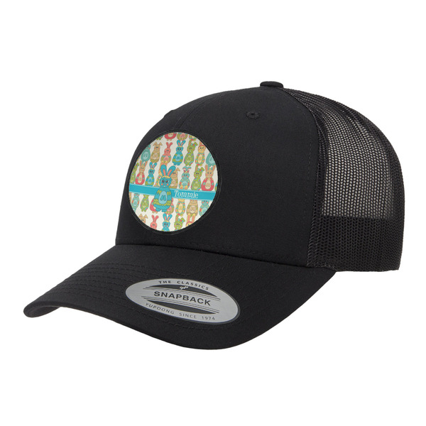 Custom Fun Easter Bunnies Trucker Hat - Black (Personalized)
