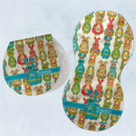 Fun Easter Bunnies Burp Pads - Velour - Set of 2 w/ Name or Text
