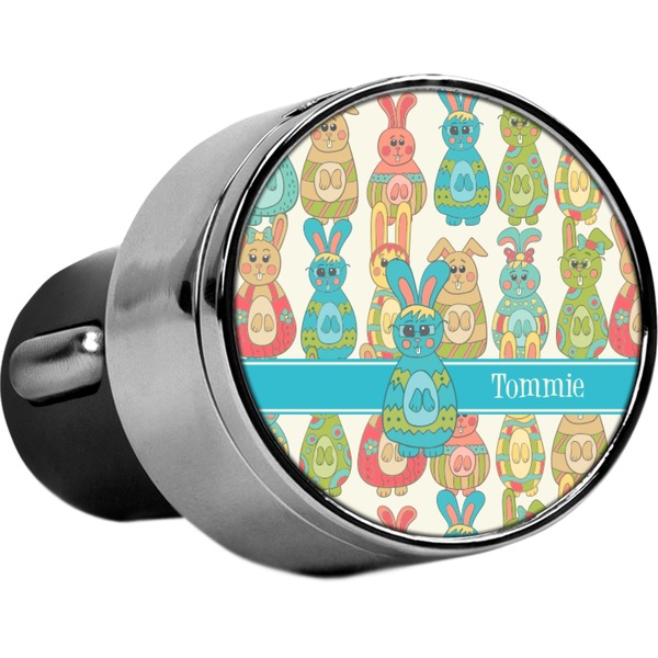 Custom Fun Easter Bunnies USB Car Charger (Personalized)