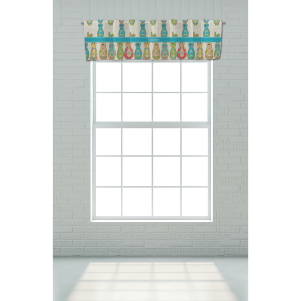 Fun Easter Bunnies Valance - On window