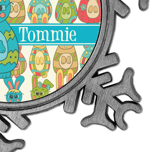 Fun Easter Bunnies Vintage Snowflake - Detail