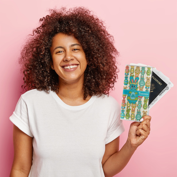 Fun Easter Bunnies Vinyl Document Holder - LIFESTYLE