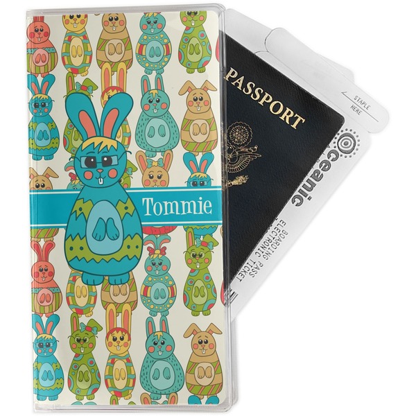 Custom Fun Easter Bunnies Travel Document Holder