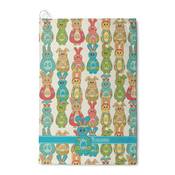 Fun Easter Bunnies Waffle Weave Golf Towel (Personalized)
