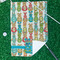 Fun Easter Bunnies Waffle Weave Golf Towel - In Context