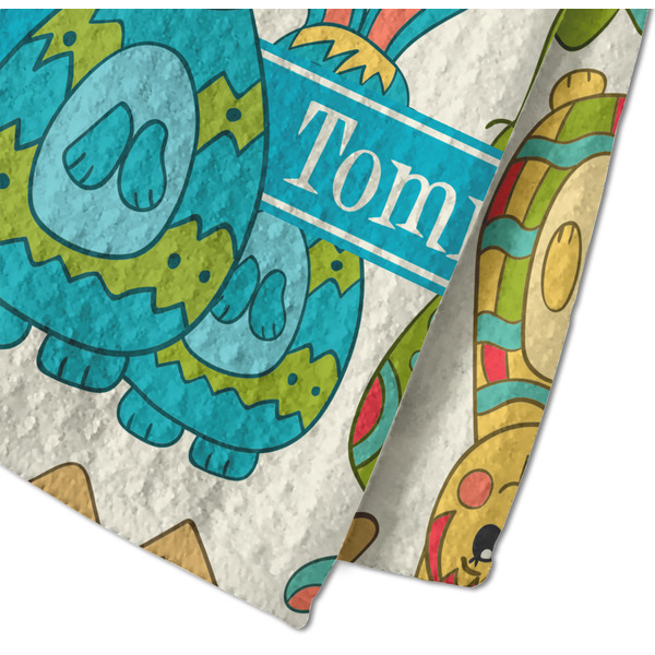 Fun Easter Bunnies Waffle Weave Towel - Closeup of Material Image