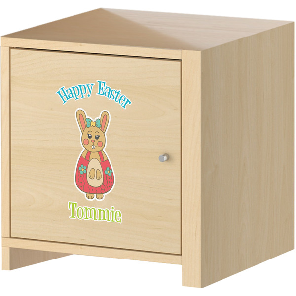 Fun Easter Bunnies Wall Graphic on Wooden Cabinet