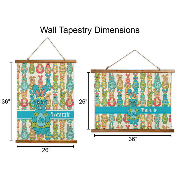 Fun Easter Bunnies Wall Hanging Tapestries - Parent/Sizing