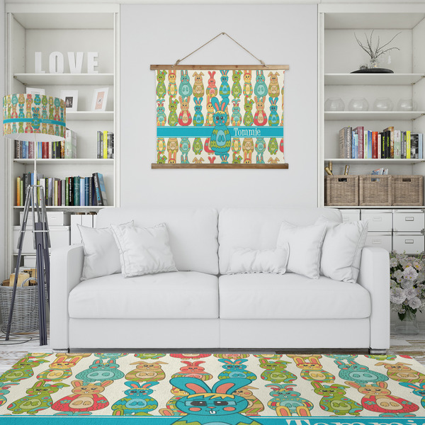 Fun Easter Bunnies Wall Hanging Tapestry - IN CONTEXT