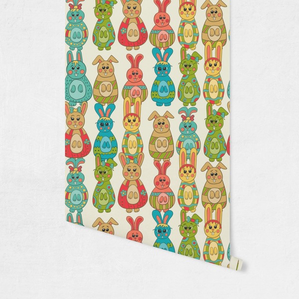 Fun Easter Bunnies Wallpaper on Wall