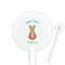 Fun Easter Bunnies 5.5" Round Plastic Stir Sticks - White - Single Sided (Personalized)