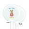 Fun Easter Bunnies White Plastic 5.5" Stir Stick - Single Sided - Round - Front & Back