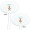 Fun Easter Bunnies White Plastic 7" Stir Stick - Double Sided - Oval - Front & Back