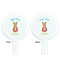 Fun Easter Bunnies White Plastic 7" Stir Stick - Double Sided - Round - Front & Back