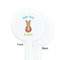 Fun Easter Bunnies White Plastic 7" Stir Stick - Single Sided - Round - Front & Back