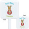 Fun Easter Bunnies White Plastic Stir Stick - Double Sided - Approval