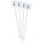 Fun Easter Bunnies White Plastic Stir Stick - Double Sided - Square - Front