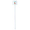 Fun Easter Bunnies White Plastic Stir Stick - Double Sided - Square - Single Stick