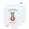 Fun Easter Bunnies White Plastic Stir Stick - Single Sided - Square - Approval