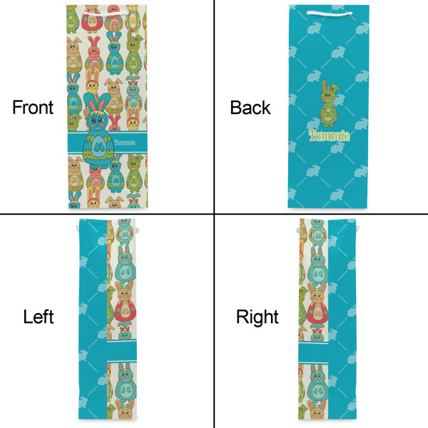 Fun Easter Bunnies Wine Gift Bag - Matte - Approval