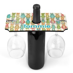 Fun Easter Bunnies Wine Bottle & Glass Holder (Personalized)