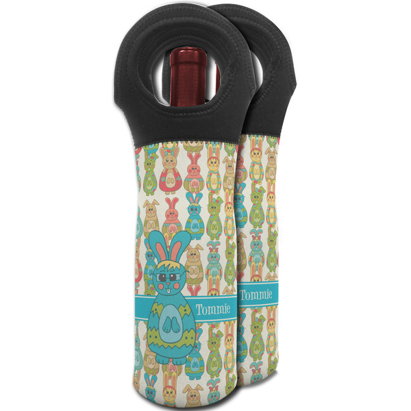 Fun Easter Bunnies Wine Tote Bag - MAIN