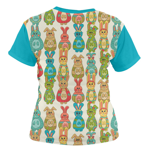 Fun Easter Bunnies Women's T-shirt Back