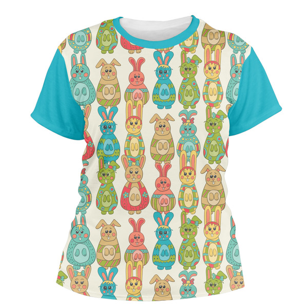 Custom Fun Easter Bunnies Women's Crew T-Shirt - Small