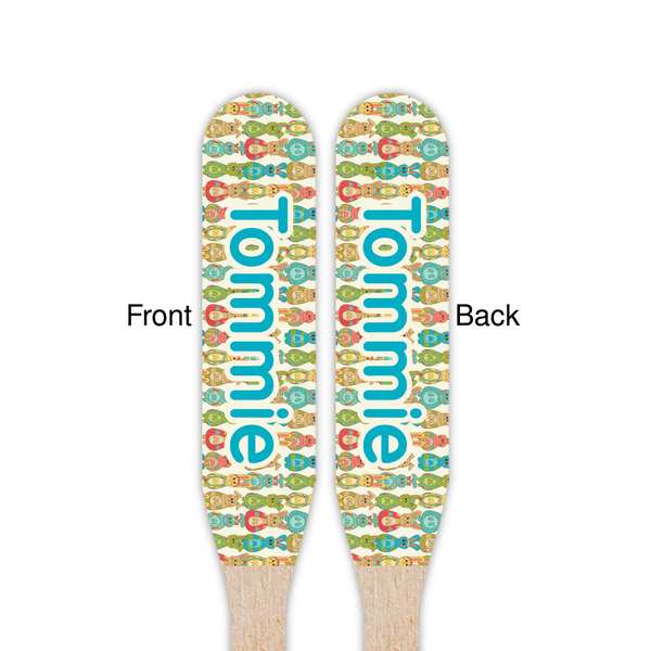 Fun Easter Bunnies Wooden Food Pick - Paddle - Double Sided - Front & Back