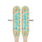Fun Easter Bunnies Wooden Food Pick - Paddle - Double Sided - Front & Back