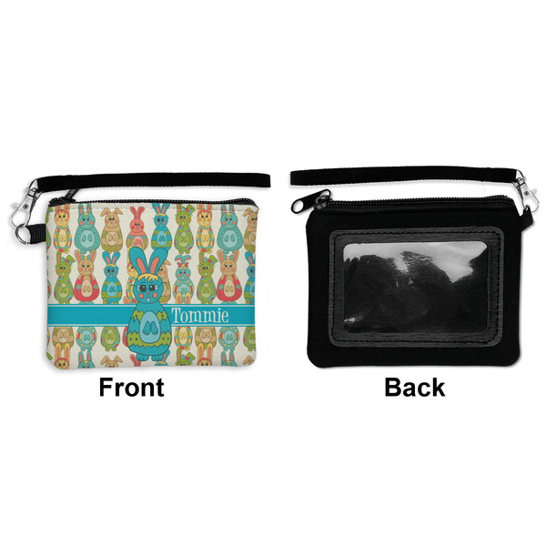 Fun Easter Bunnies Wristlet ID Cases - Front & Back