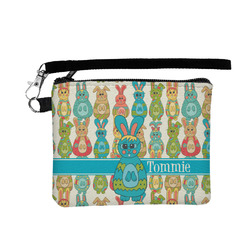 Fun Easter Bunnies Wristlet ID Case w/ Name or Text