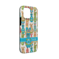 Fun Easter Bunnies iPhone Case - Rubber Lined - iPhone 13 Mini (Personalized)