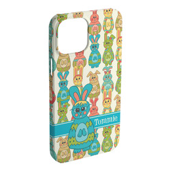 Fun Easter Bunnies iPhone Case - Plastic (Personalized)