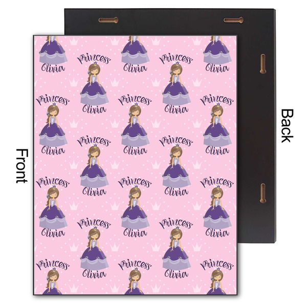 Custom Princess 11x14 Wood Print - Front & Back View