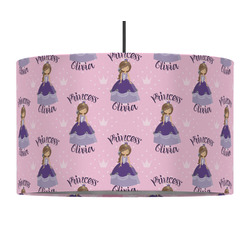 Custom Princess 12" Drum Pendant Lamp - Fabric (Personalized)