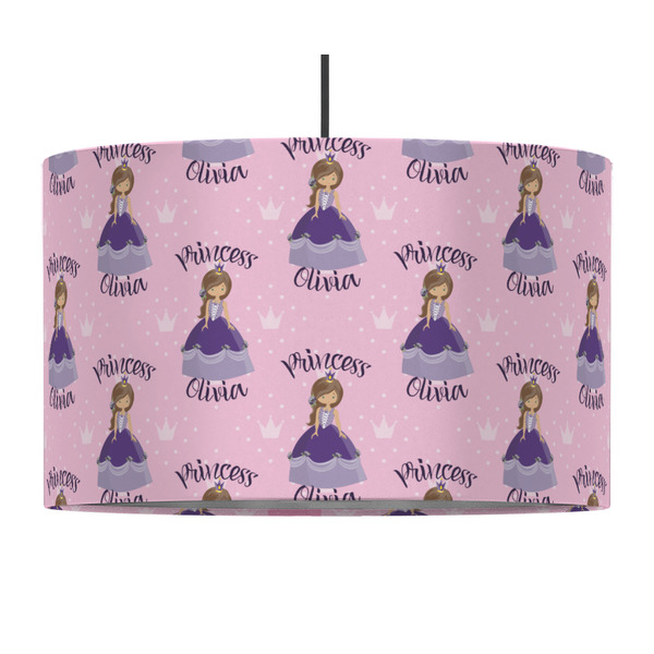 Custom Custom Princess 12" Drum Pendant Lamp - Fabric (Personalized)