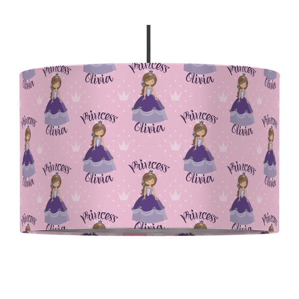 Custom Princess 12" Drum Lampshade - PENDANT (Fabric)
