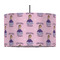Custom Princess 12" Drum Pendant Lamp - Fabric (Personalized)