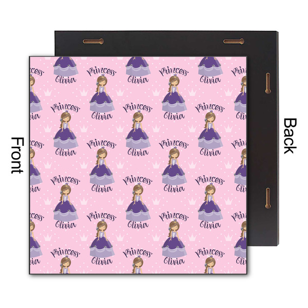 Custom Princess 12x12 Wood Print - Front & Back View