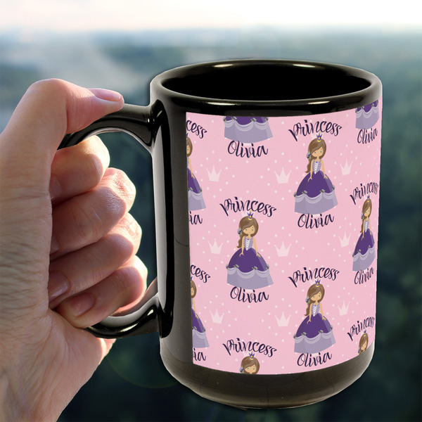 Custom Princess 15oz. Black Mug - LIFESTYLE