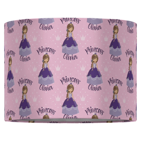 Custom Princess 16" Drum Lampshade - FRONT (Fabric)