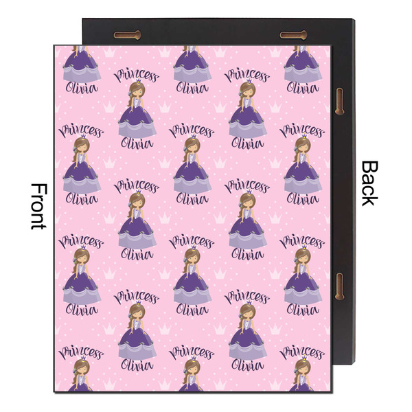 Custom Princess 16x20 Wood Print - Front & Back View