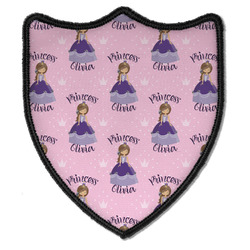 Custom Princess Iron On Shield Patch B w/ Name All Over
