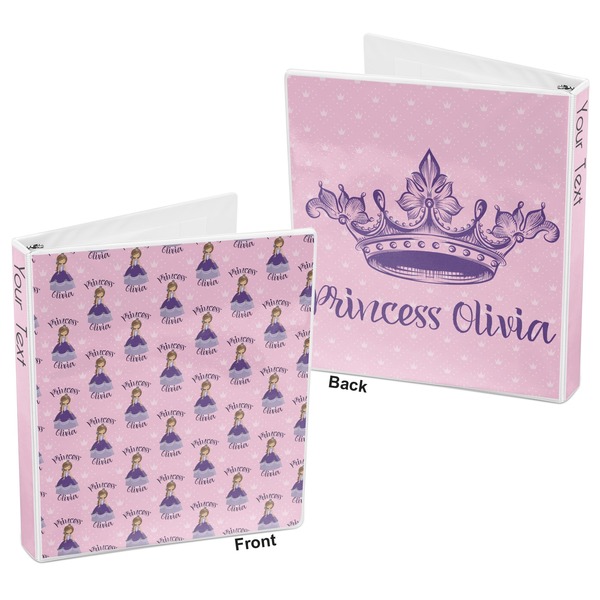 Custom Princess 3-Ring Binder Front and Back