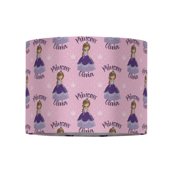 Custom Princess 8" Drum Lampshade - FRONT (Fabric)