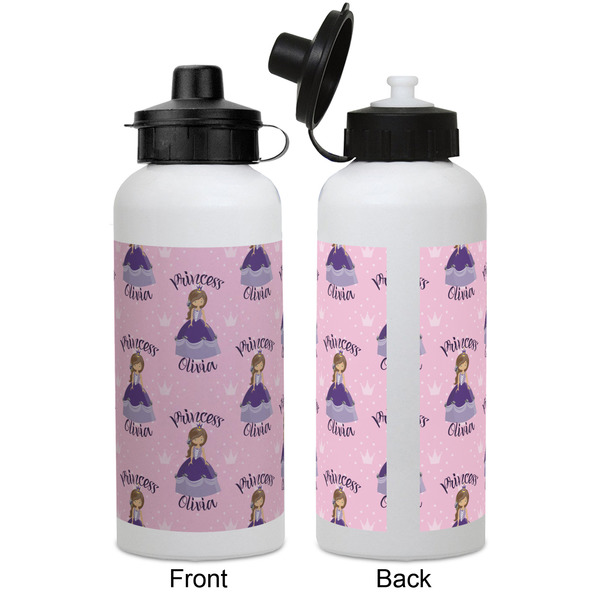 Custom Princess Aluminum Water Bottle - White APPROVAL