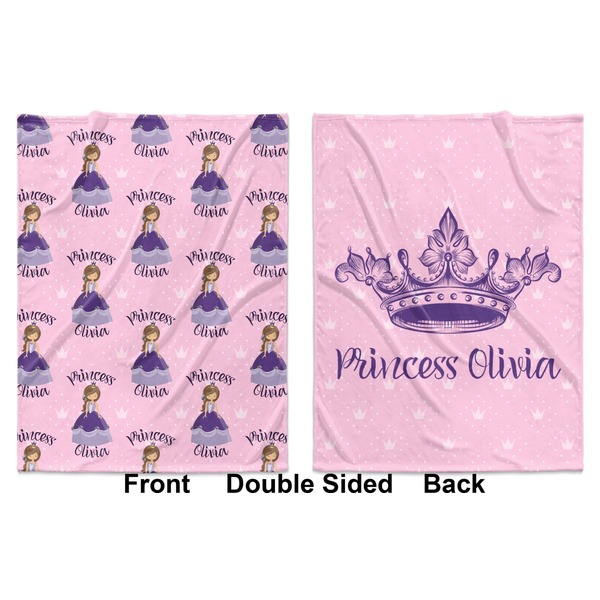 Custom Princess Baby Blanket (Double Sided - Printed Front and Back)